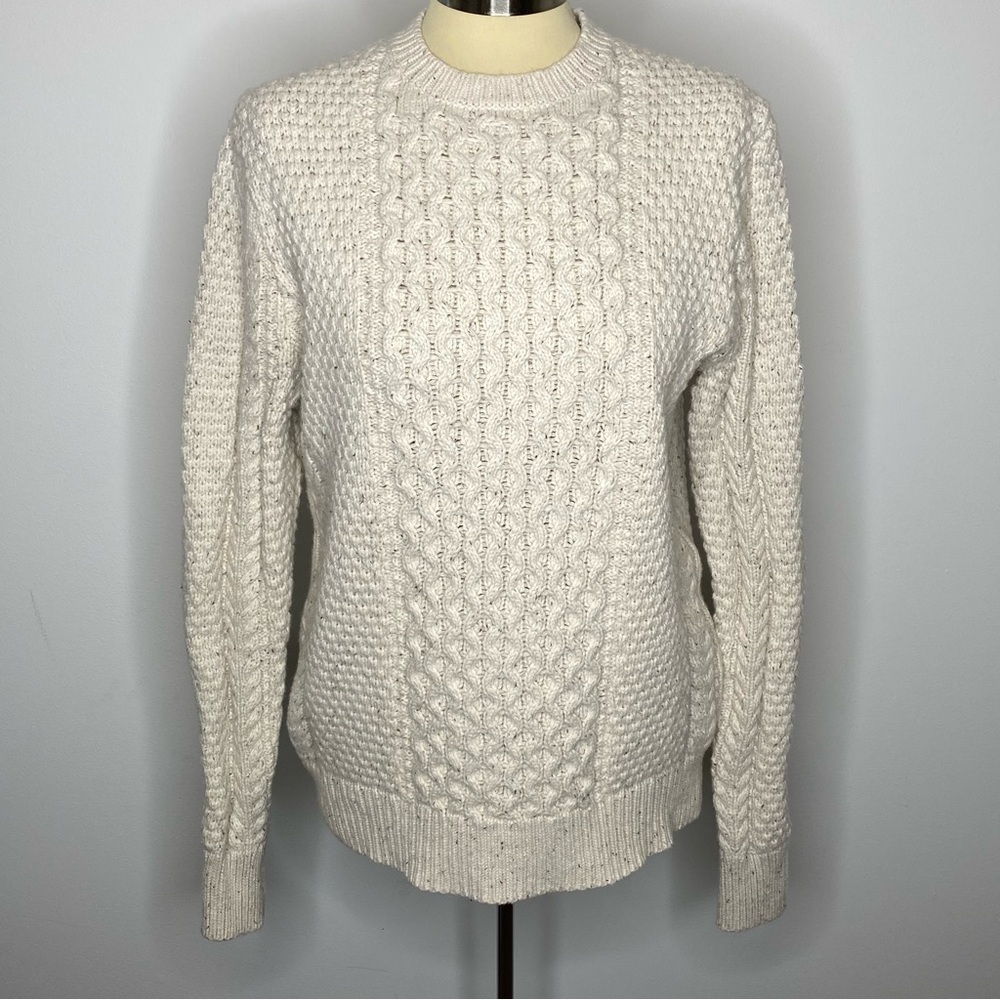 Mutual Weave Cream Fisherman Sweater